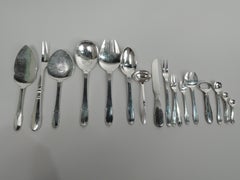 Georg Jensen Beaded Sterling Silver Dinner & Lunch Set with 157 Pieces
