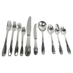 Georg Jensen Set da pranzo e cena in argento con perline e 157 pezzi