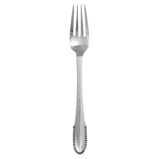 Fourchette à dîner extra-large Georg Jensen en argent sterling perlé, article 002