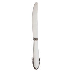Perlenbesetztes Sterlingsilber Obst-/Kindermesser 072 von Georg Jensen