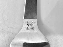 Georg Jensen Beaded Sterling Silver Luncheon/Salad Fork 022