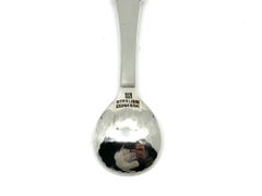 Georg Jensen Beaded Sterling Silver Salt Spoon 104