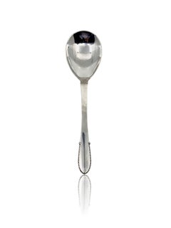 Cuillère de service Georg Jensen en argent massif à perles, n° 115, 1916