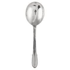 Cuillère de service Georg Jensen en argent massif à perles, n° 115, 1916