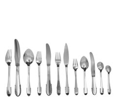 Georg Jensen Beaded Sterling Silverware, 1916