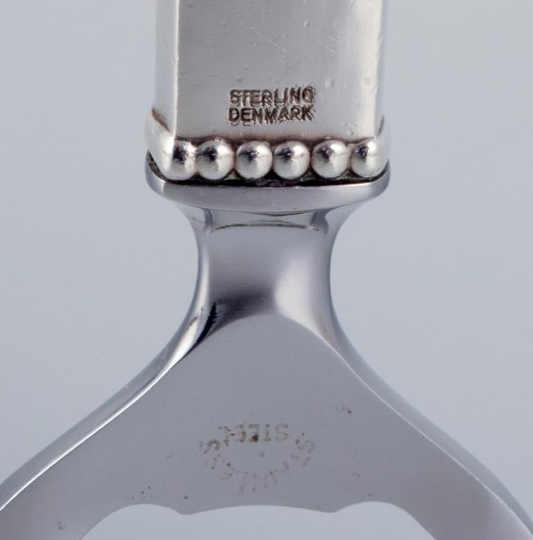 Sterling Silver Georg Jensen Beaded. Two bottle openers in sterling silver.  For Sale