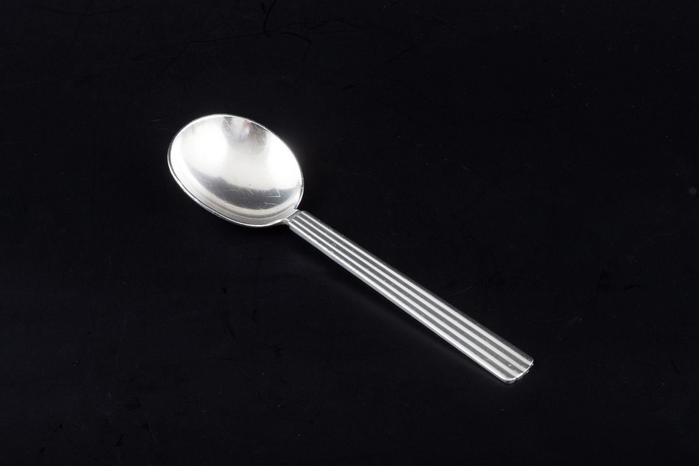 Georg Jensen, Bernadotte. Bouillon spoon in sterling silver.