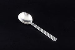 Georg Jensen, Bernadotte. Bouillon spoon in sterling silver.