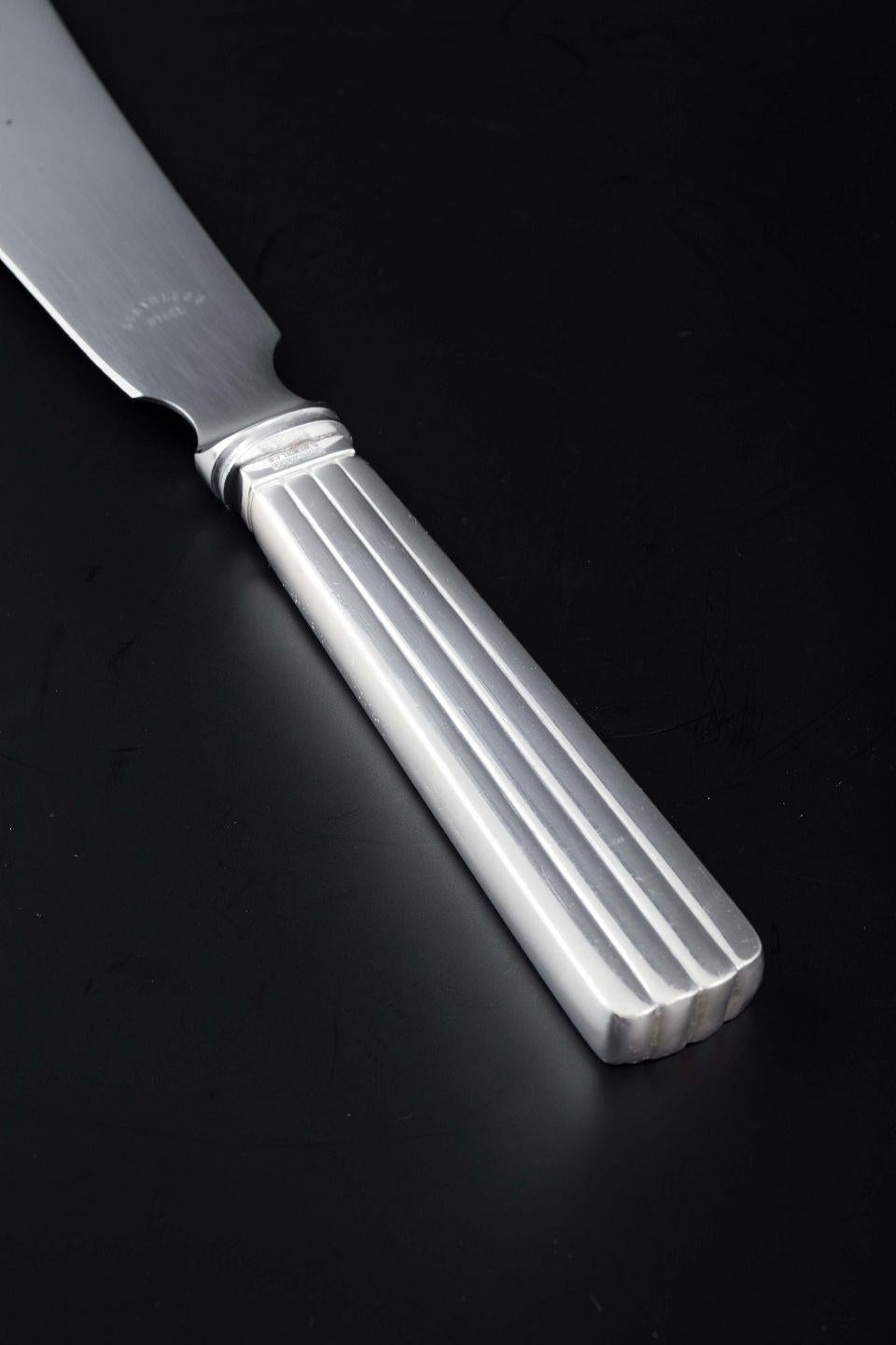 LES PRODUITS D'OCCASION SONT EXEMPTS DE DROITS DE DOUANE POUR LES CLIENTS DES ETATS-UNIS, DU ROYAUME-UNI, DE L'AUSTRALIE ET DU CANADA.   
PAR CONSÉQUENT, AUCUN DROIT D'IMPORTATION NE SERA APPLICABLE À VOTRE ACHAT. 

Georg Jensen, Bernadotte
Couteau