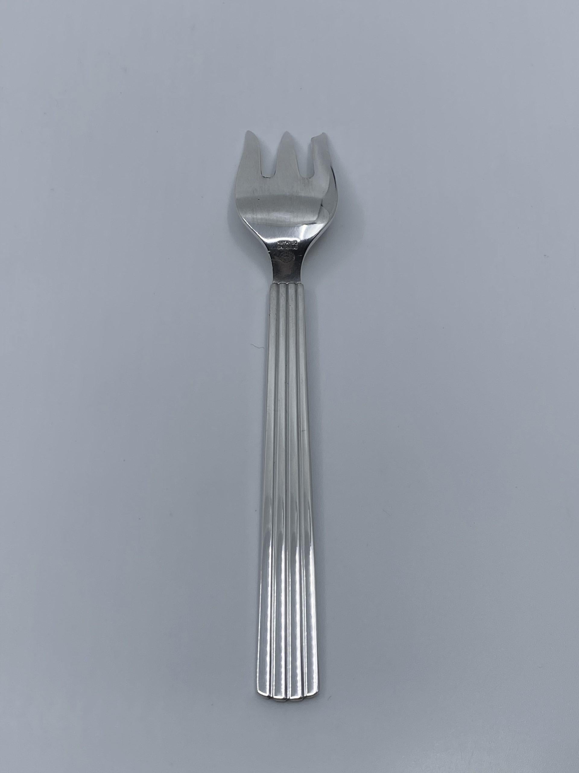 Danish Georg Jensen Bernadotte Sterling Silver Cake Fork 043 For Sale