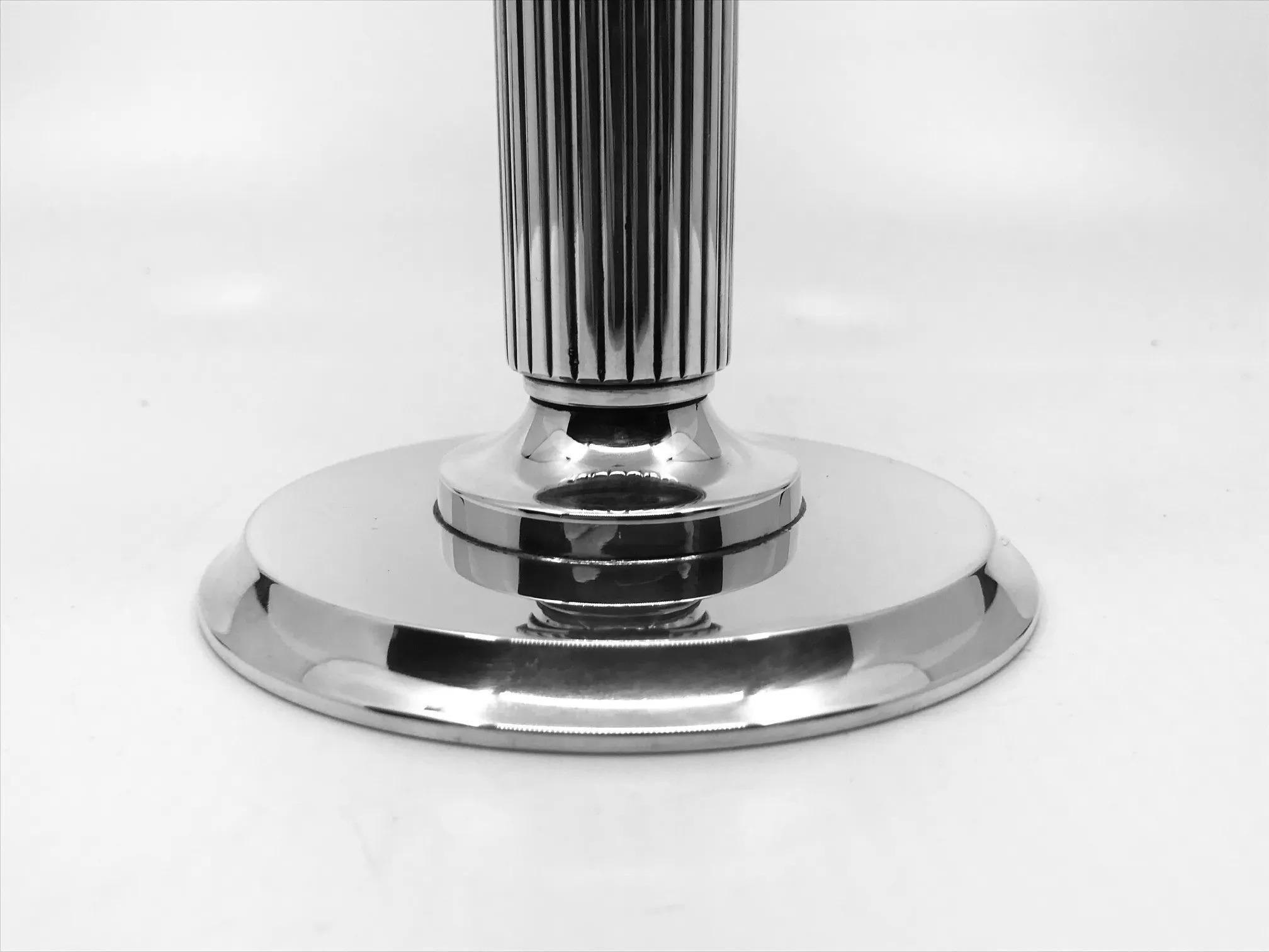Danese Georg Jensen Bernadotte - Candelieri in argento #855B in vendita