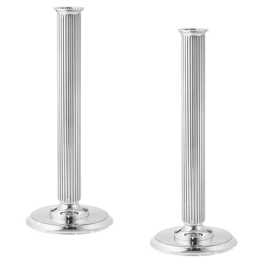 Georg Jensen Bernadotte Candelabros de plata de ley nº 855B