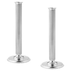 Georg Jensen Bernadotte Candelabros de plata de ley nº 855B