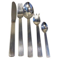 Georg Jensen Bernadotte Set di posate da pranzo in argento sterling 60 pezzi