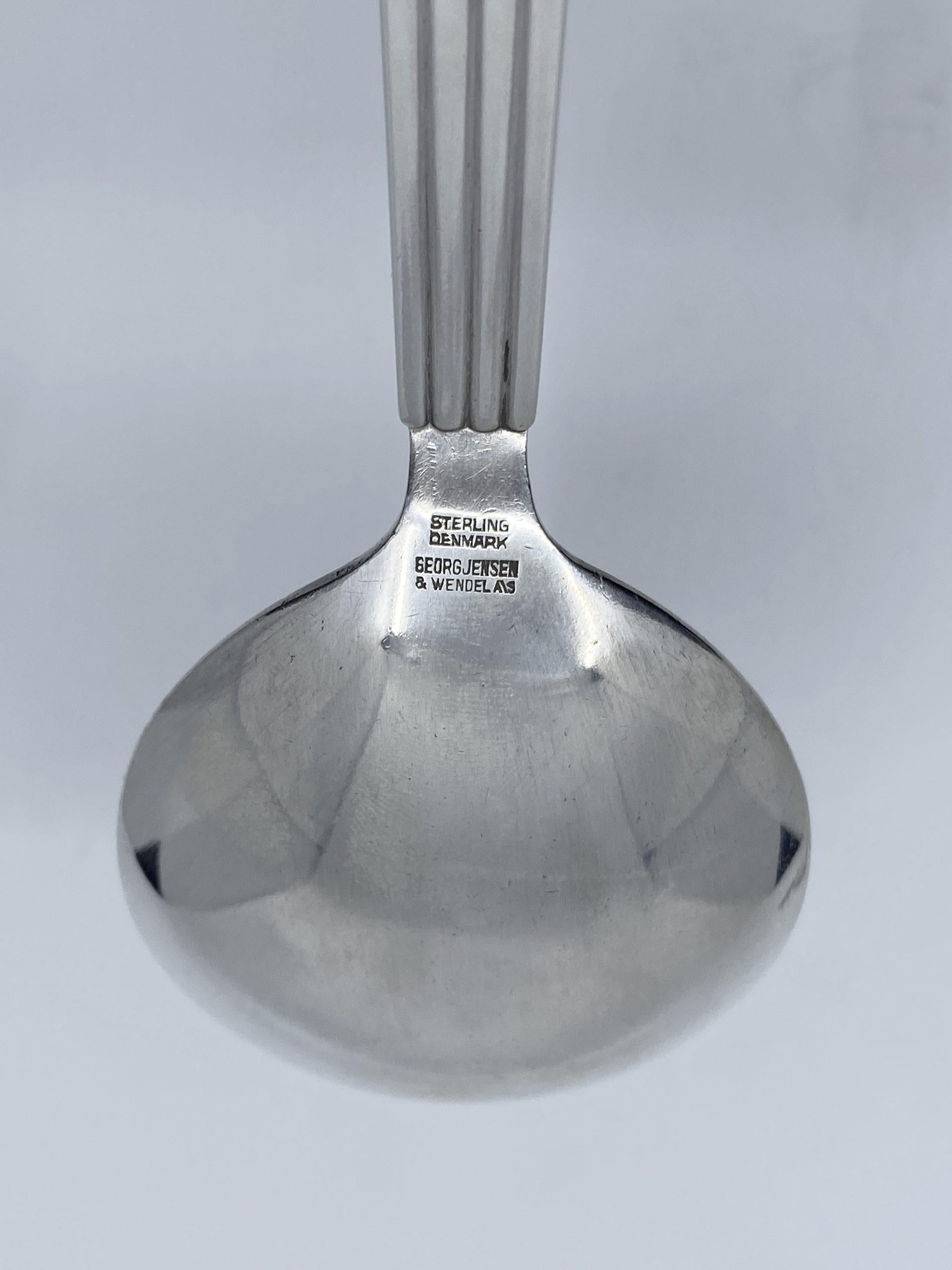 Danish Georg Jensen Bernadotte Sterling Silver Serving Spoon Small 115 For Sale