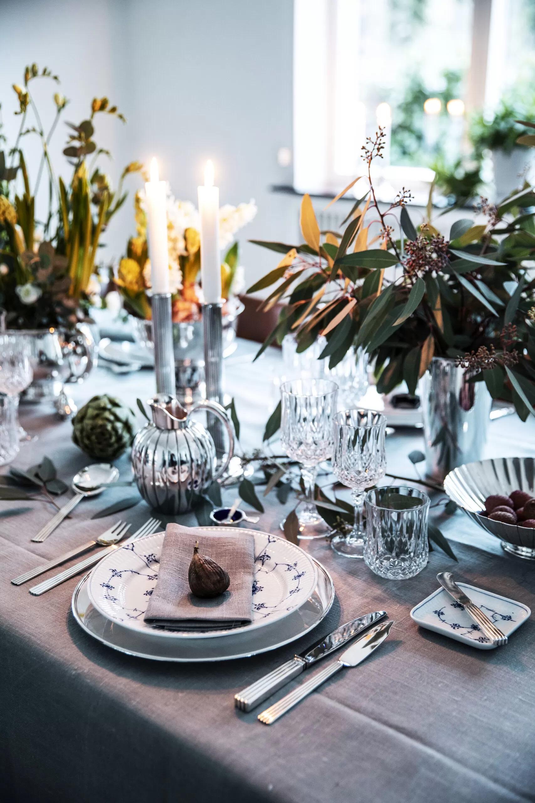 Art déco Service en argent sterling Bernadotte pour 12 personnes de Georg Jensen en vente