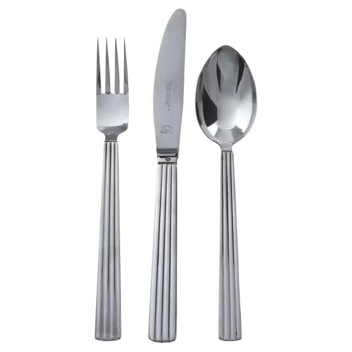 Georg Jensen Bernadotte Sterling Silverware Service for 12