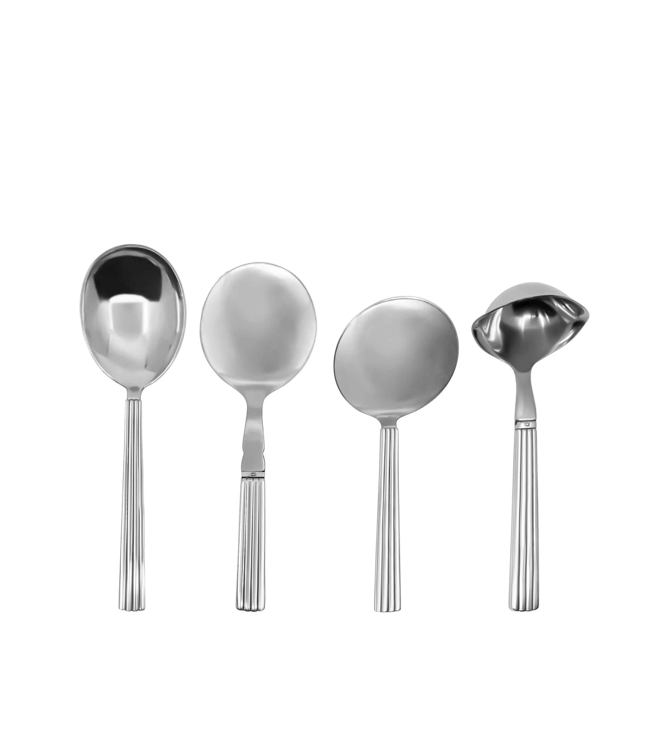 Inizio XX secolo Georg Jensen Bernadotte Servizio di posate in argento per 6 persone in vendita