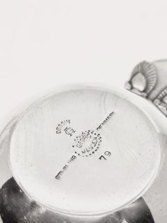 Georg Jensen Bittersweet Sterling Silver Salt Cellar 102 Salt Spoon 103