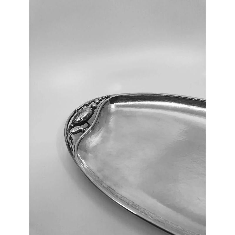 Georg Jensen Blossom Bread Tray 2D In Excellent Condition For Sale In Hellerup, DK