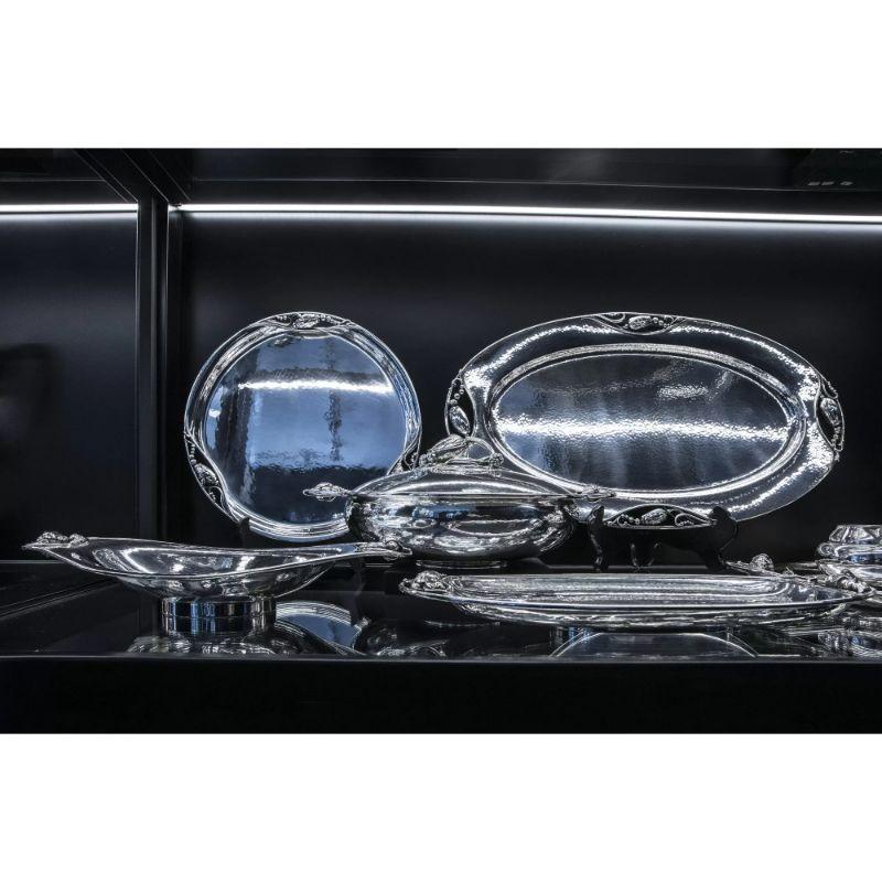 Georg Jensen Blossom Bread Tray 2D For Sale 2