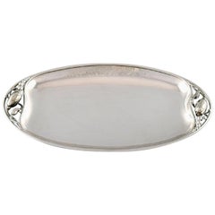 Grand plateau à pain Blossom en argent sterling de Georg Jensen