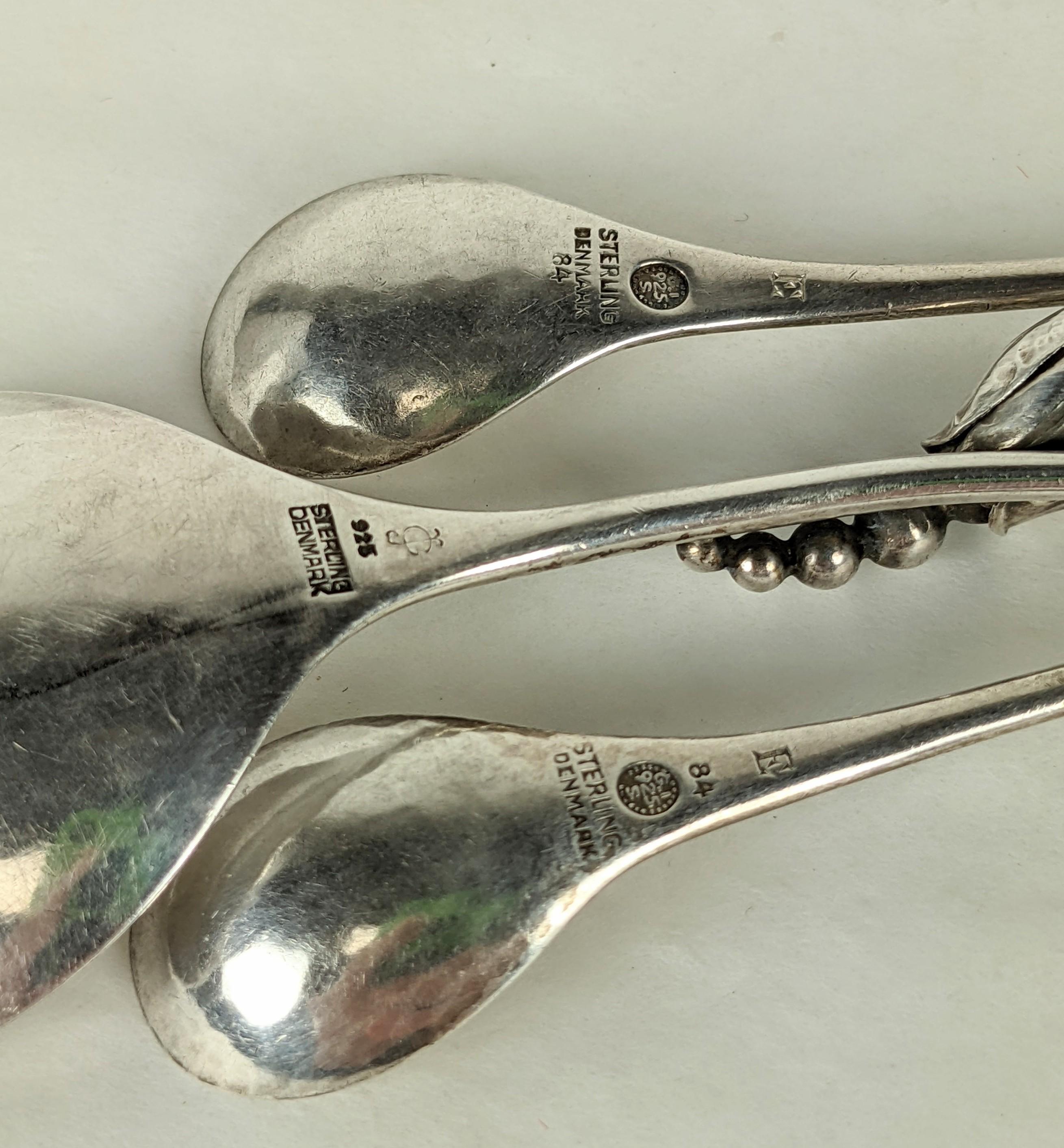 Mid-20th Century Georg Jensen Blossom Pattern Sterling Pieces For Sale