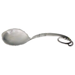 Georg Jensen Blossom Pattern Sterling silver Serving Spoon Ladle Denmark C.1935