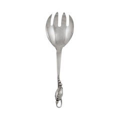 Georg Jensen Blossom Sterling Silber Serviergabel Klein 116