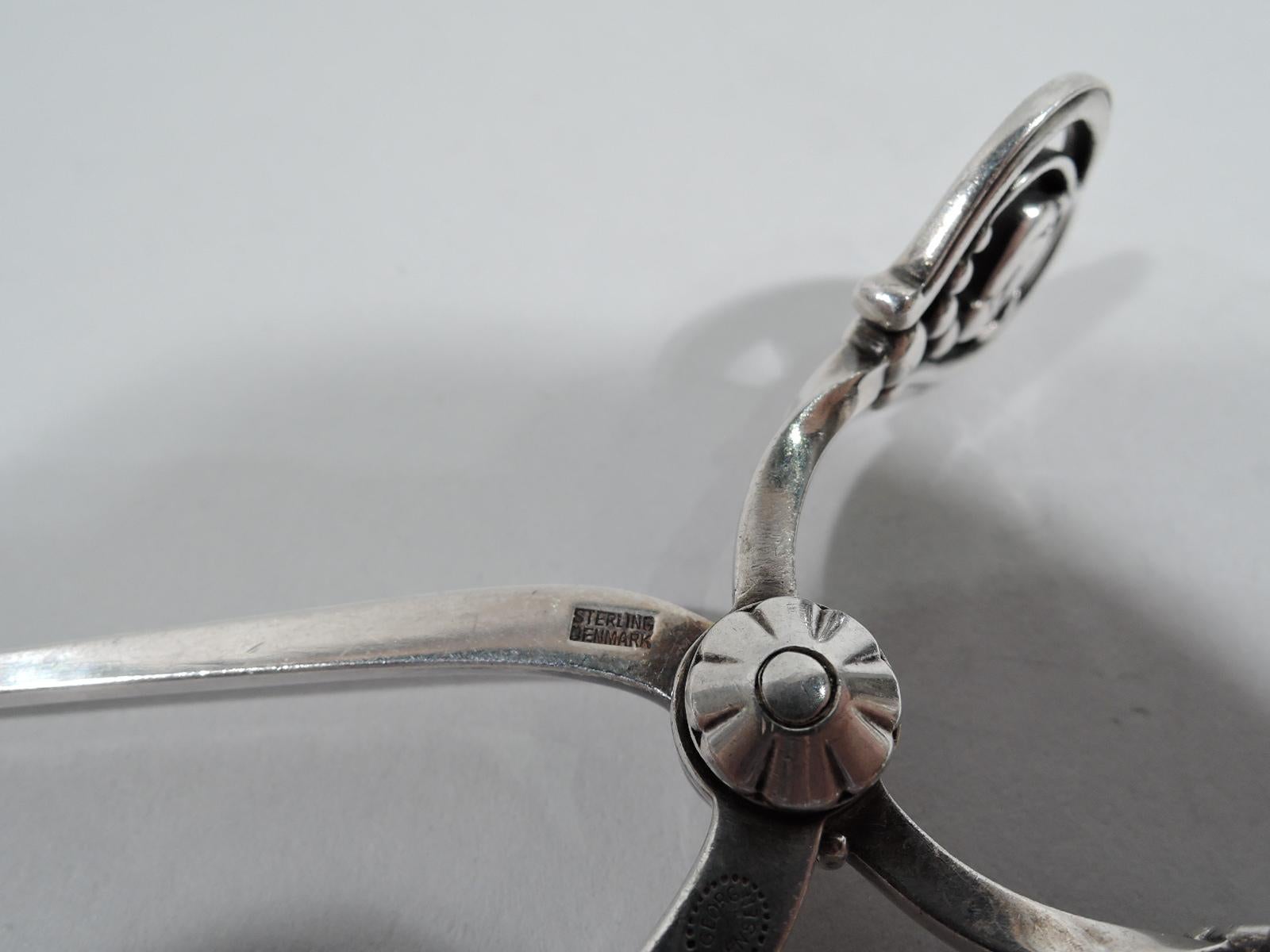 Georg Jensen Blossom Sterling Silver Sugar Nips In Excellent Condition In New York, NY