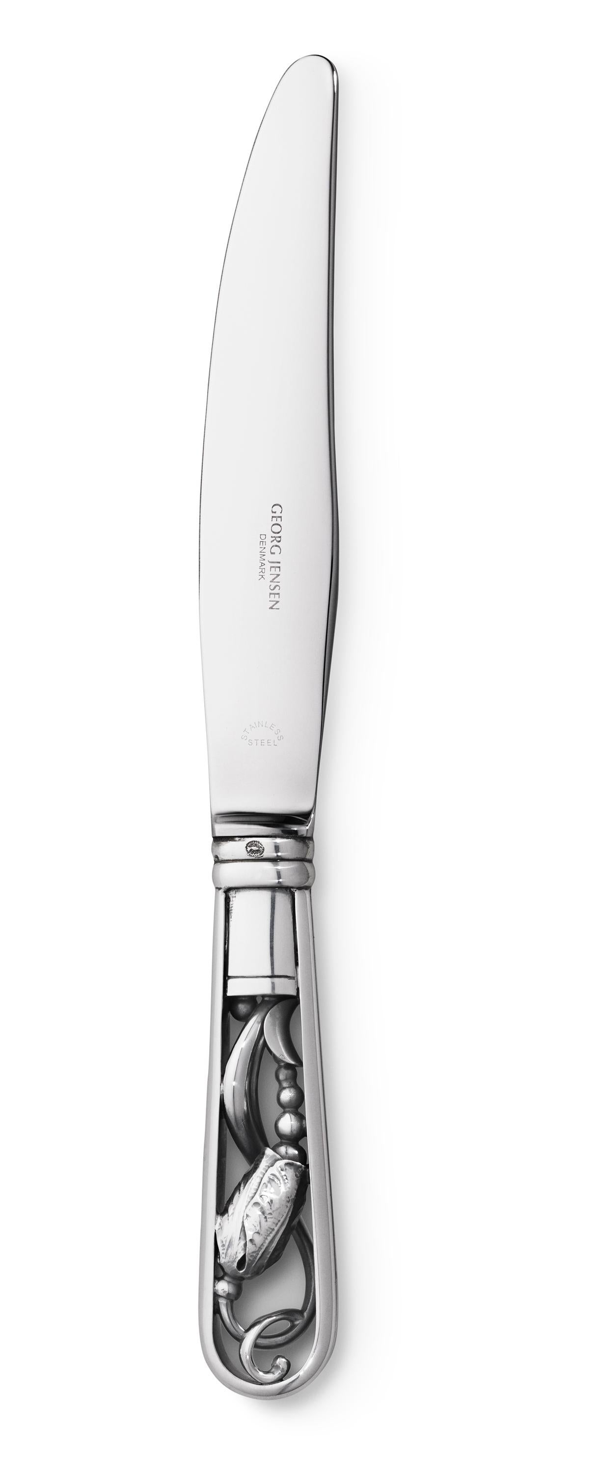 Georg Jensen Juego de cubiertos de plata de ley Blossom para 12 Hecho a mano en venta