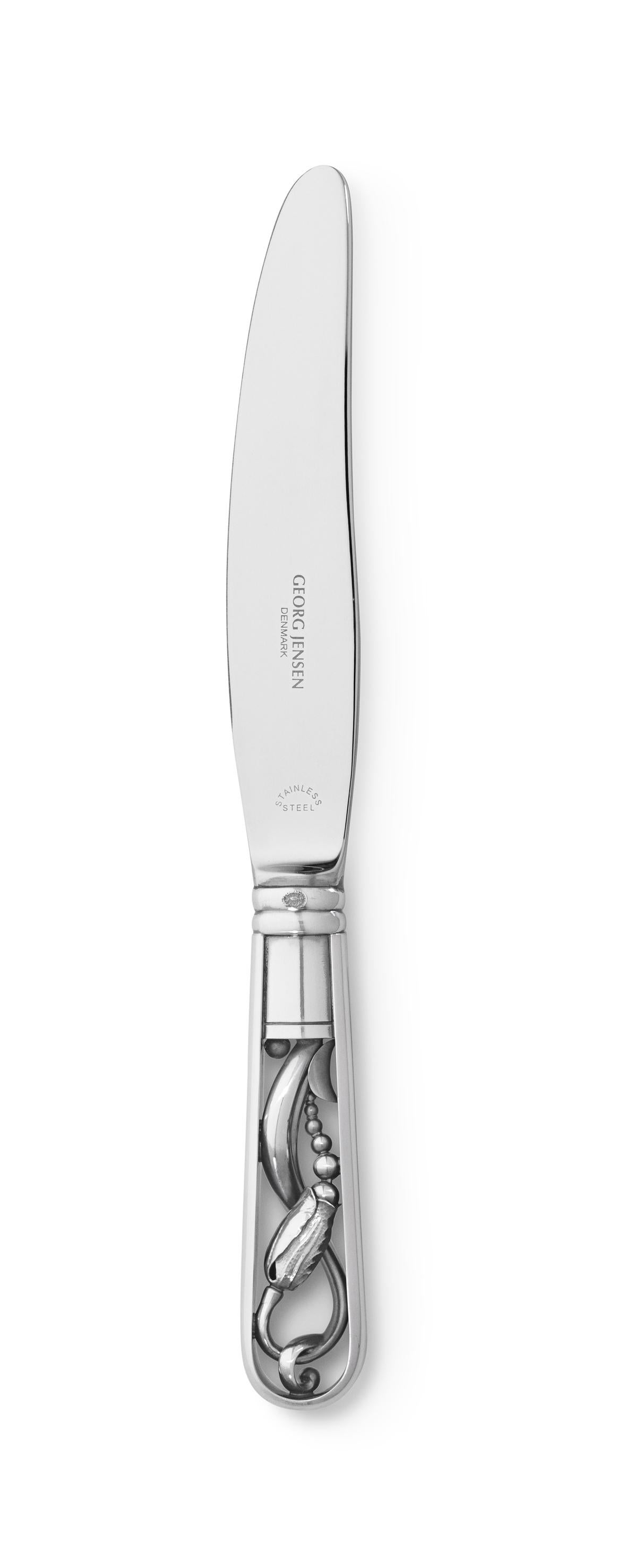 Georg Jensen Juego de cubiertos de plata de ley Blossom para 12 mediados del siglo XX en venta
