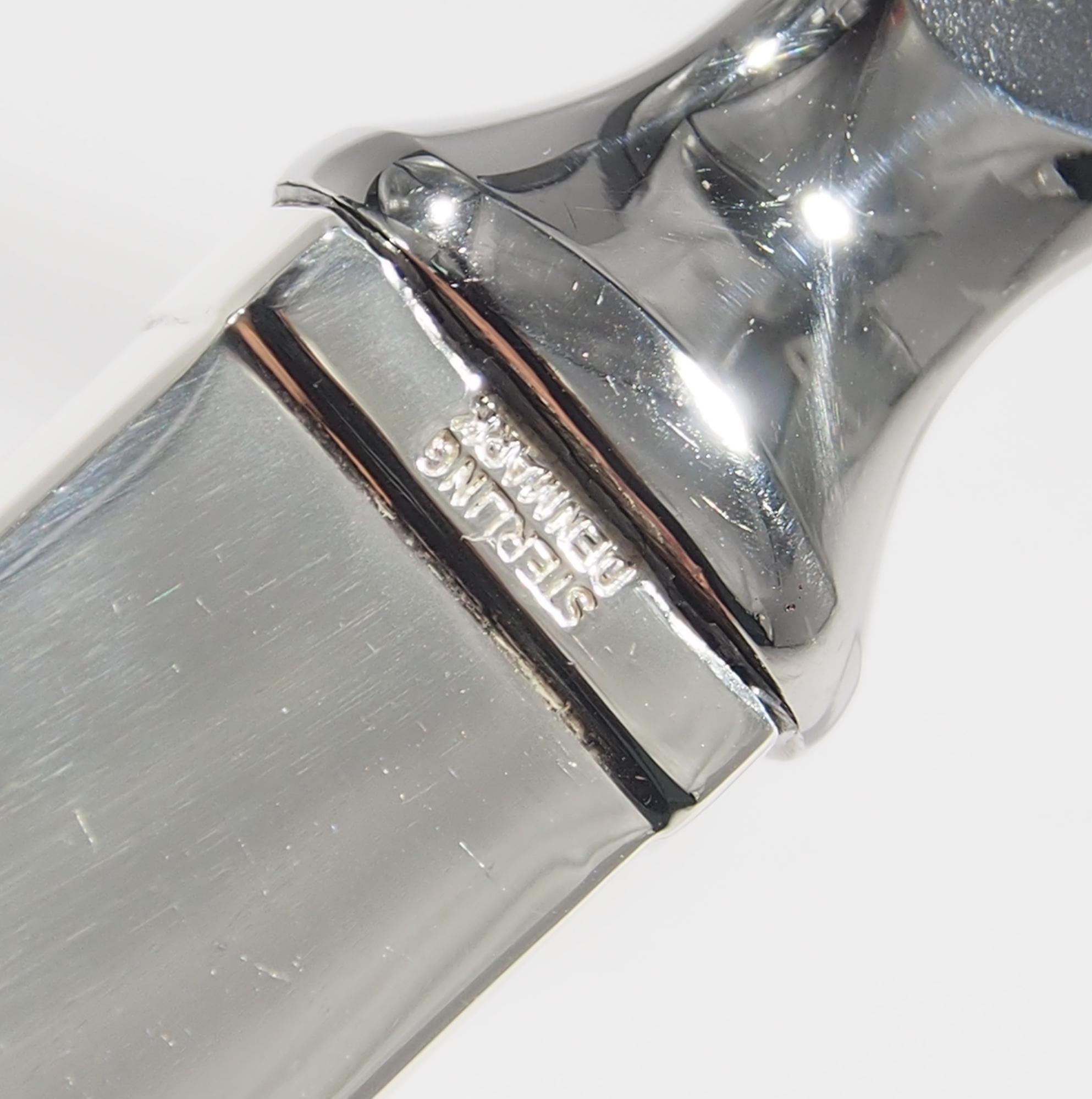 Women's or Men's Georg Jensen Bottle Opener Vintage Sterling Silver Stainless Steel