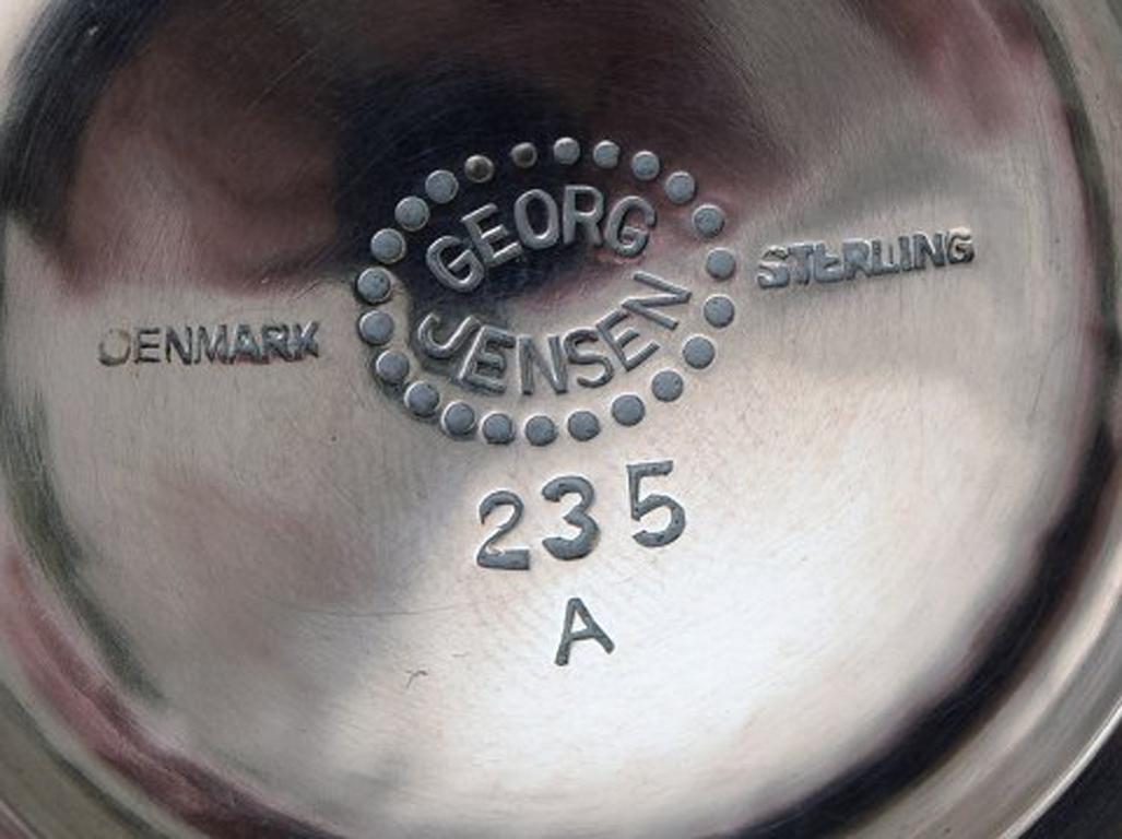 Georg Jensen Bowl of Sterling Silver, Forged with Flower Buds In Good Condition In Copenhagen, DK