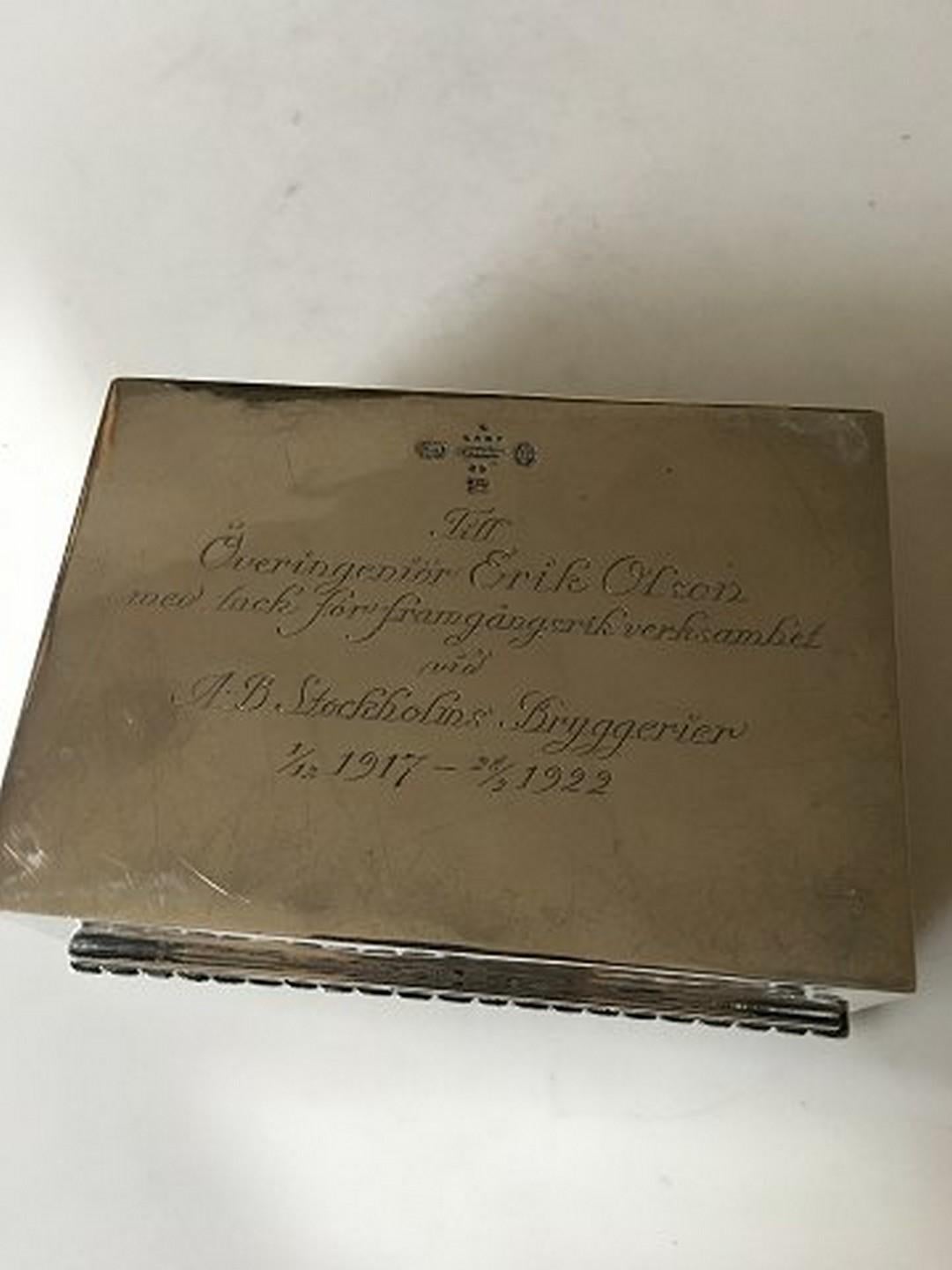 Art Nouveau Georg Jensen Box in 830 Silver from 1919 No 89 For Sale