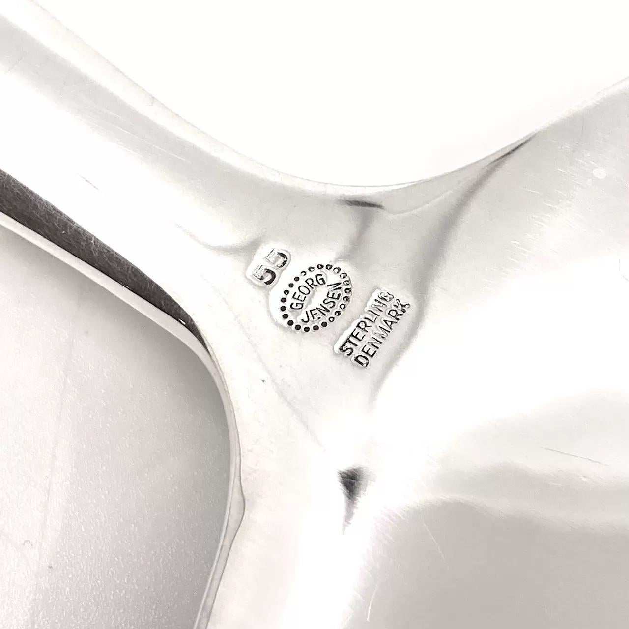 Georg Jensen Boxed Fish Sterling Silver Service 55 In Excellent Condition For Sale In Hellerup, DK