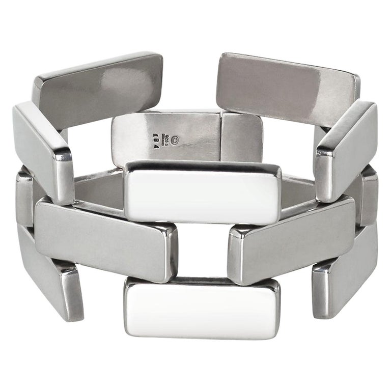 Georg Jensen GJ107663 Anello per tovaglioli, 2 pezzi, Acciaio INOX, 6,2 x 1,8 x 4,2 cm : Sigvard Bernadotte