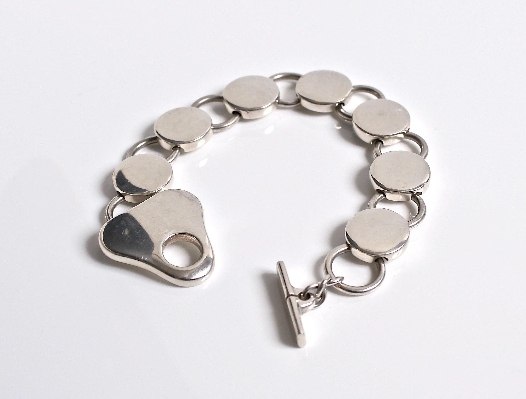 Modernist Georg Jensen Bracelet Designed by Regitz Overgaard, Denmark For Sale