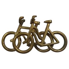 Georg Jensen Brass Double Bicycle Pendant No 5215