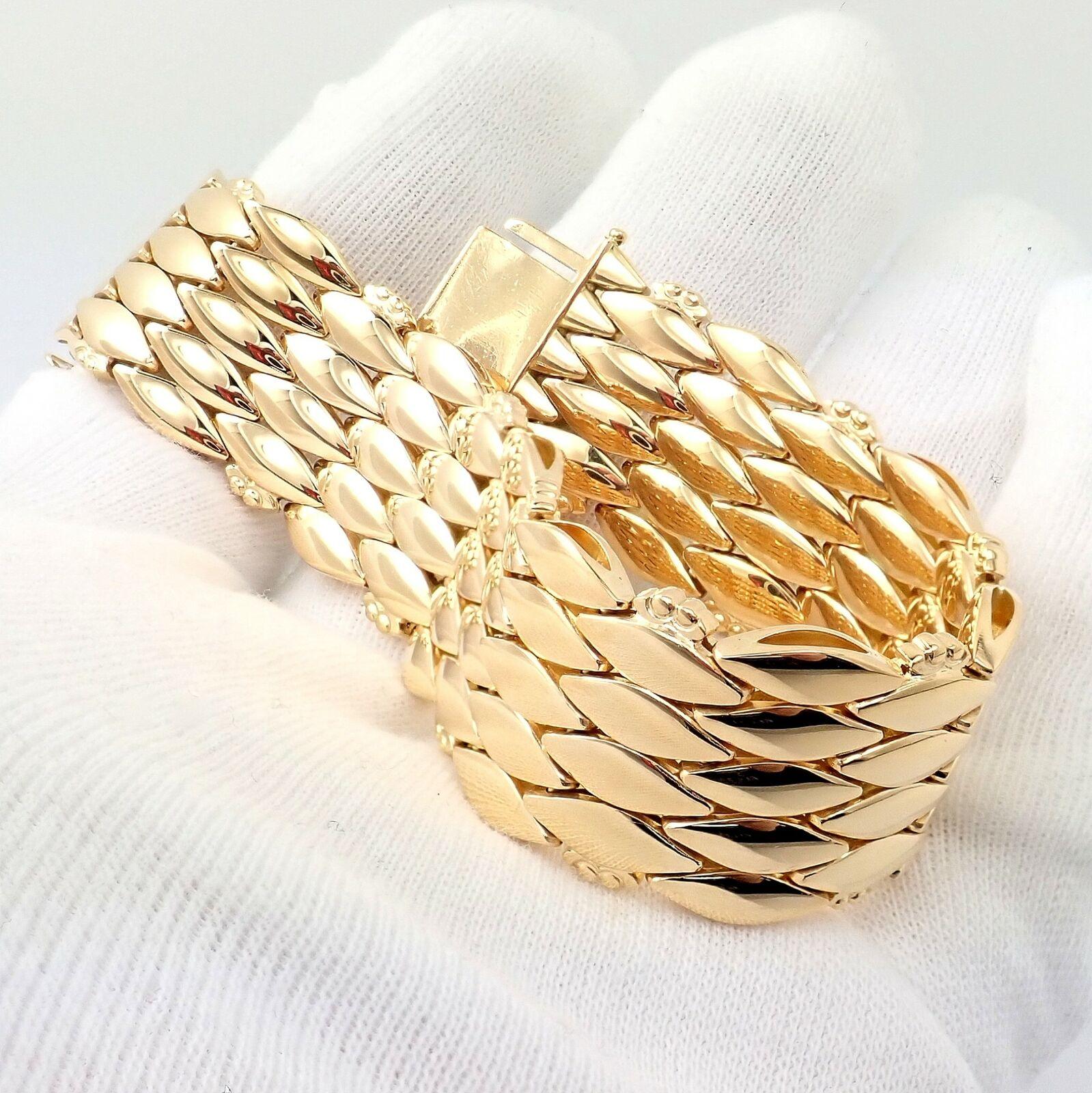 Georg Jensen par Harald Nielsen Bracelet à larges maillons en or jaune en vente 1