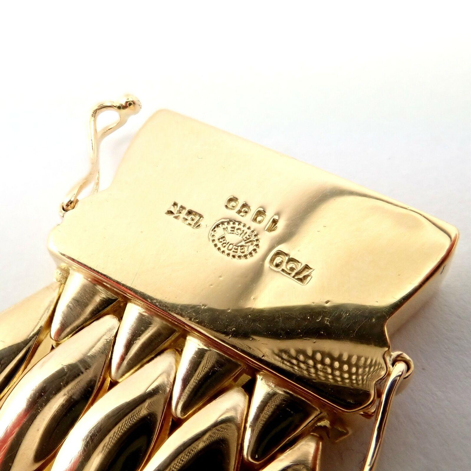 Georg Jensen by Harald Nielsen Gelbgold breites A Link Armband 2