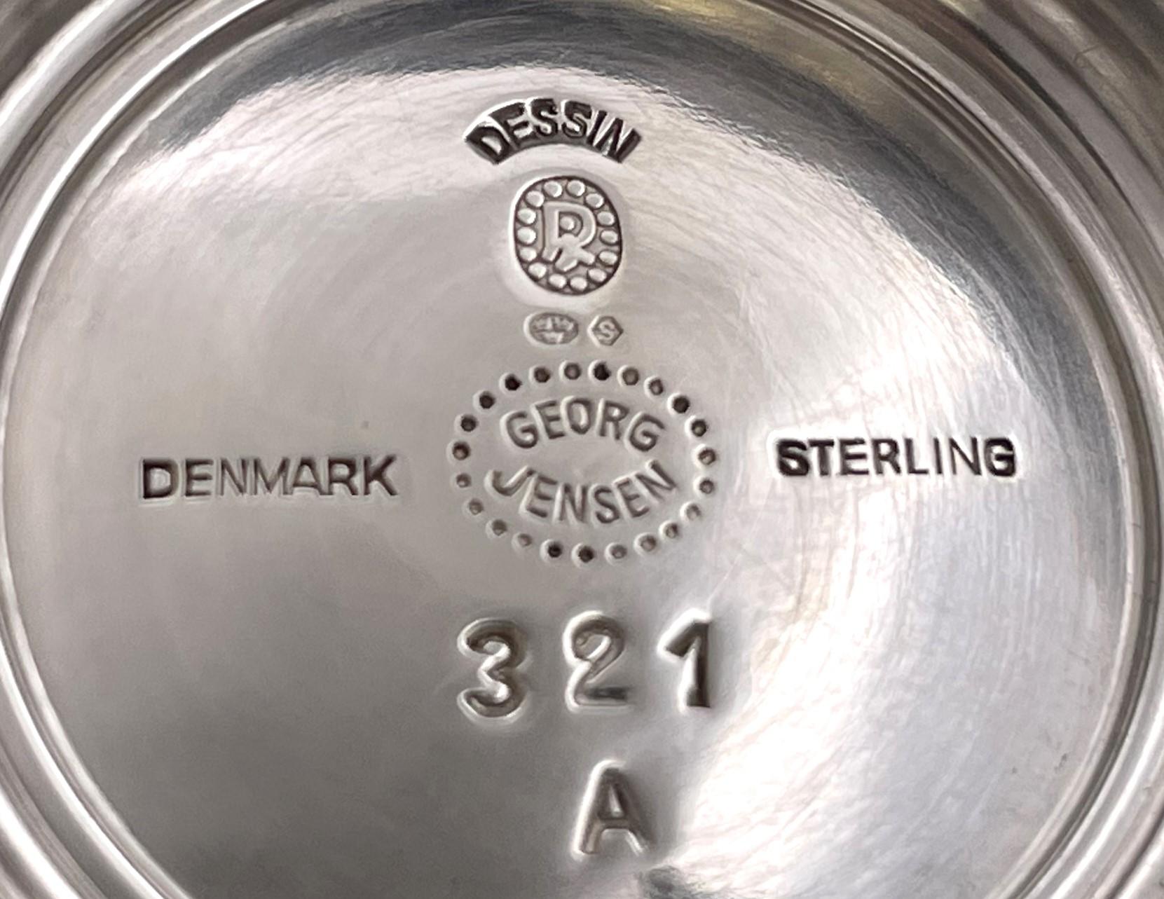 Service à café de 4 pièces Georg Jensen par J. Rohde en argent sterling n°321 en vente 6
