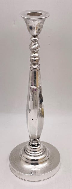 Georg Jensen by J. Rohde Raro candeliere in argento martellato #441 Art Deco