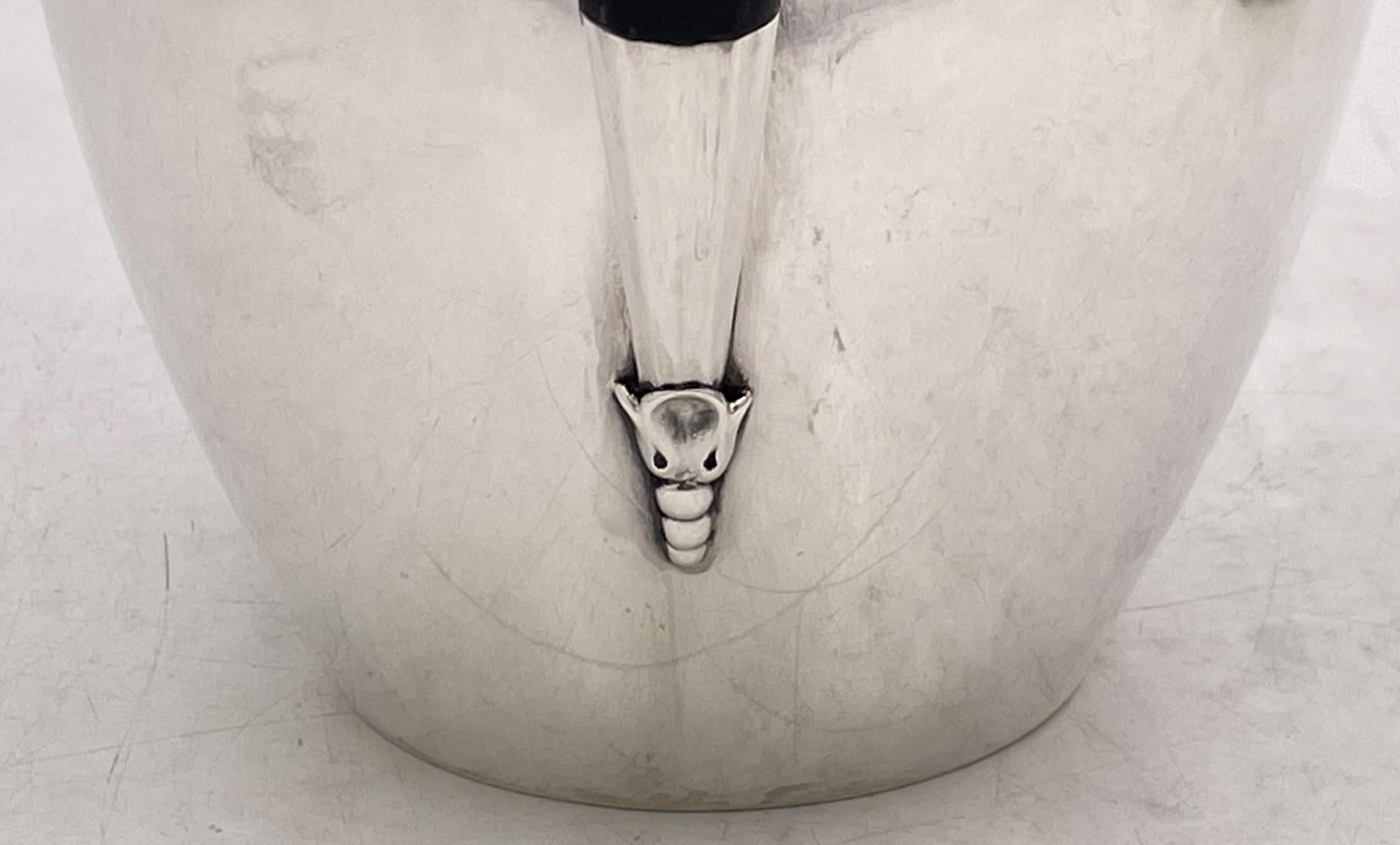20th Century Georg Jensen by Johan Rohde Sterling Silver Pitcher in Pattern #432F Art Deco