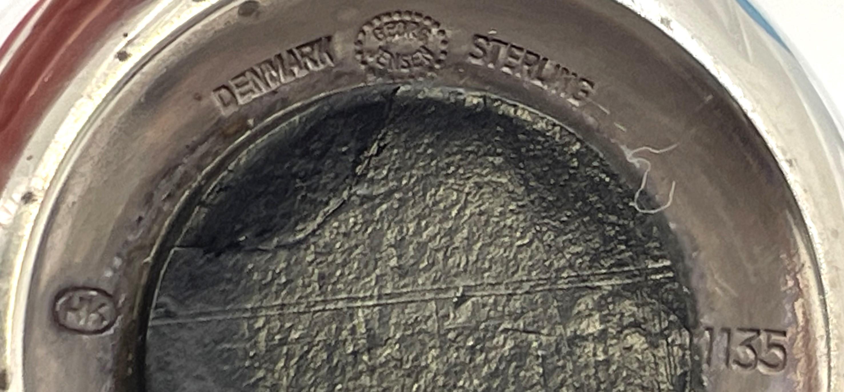 Georg Jensen by Koppel Pareja de saleros y pimenteros de plata de ley Mediados de siglo en Bueno estado para la venta en New York, NY
