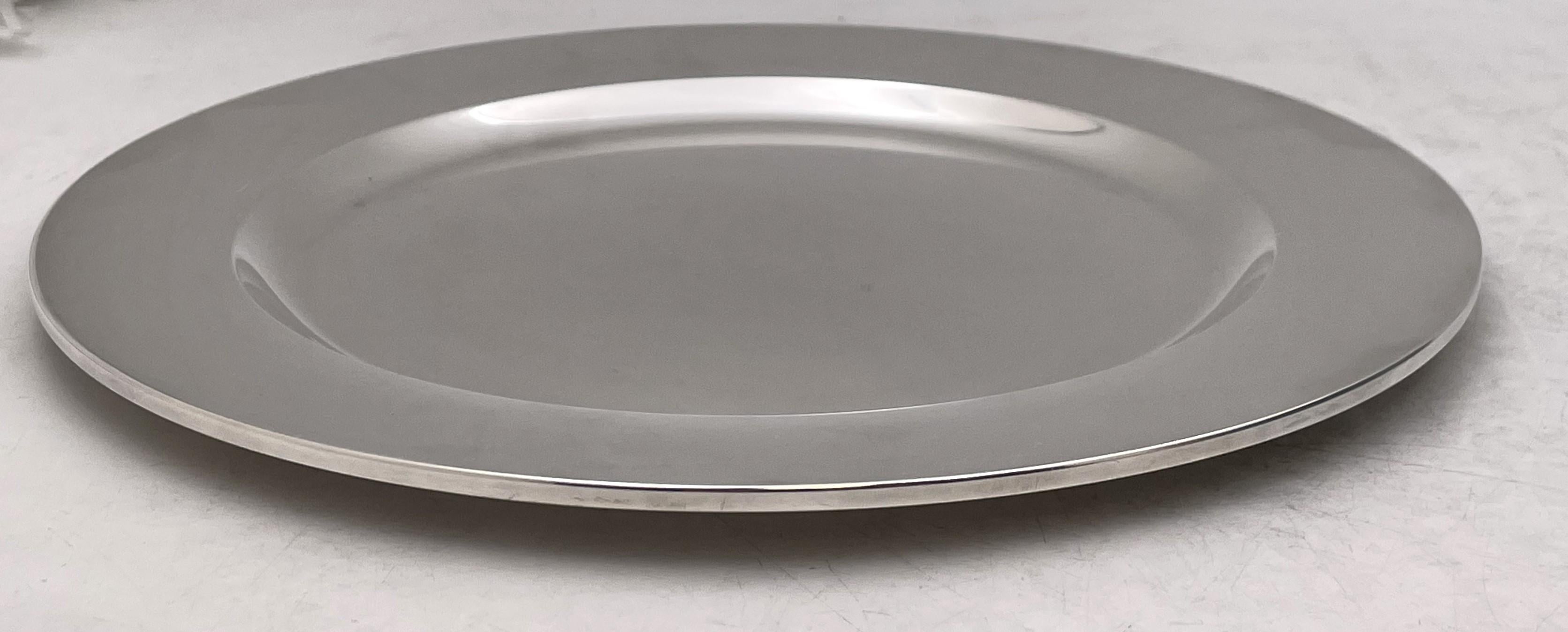 Danish Georg Jensen by Koppel Sterling Silver Plate/ Charger #1074 Mid-Century Modern For Sale