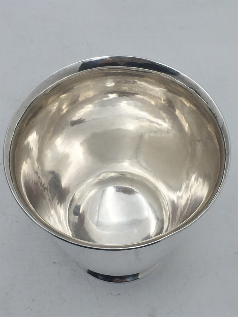 Jensen by Nielsen Hammered Sterling Silver 1930s Large Kiddush