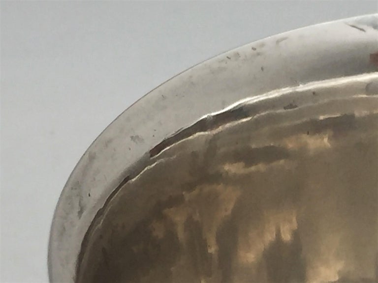 Jensen by Nielsen Hammered Sterling Silver 1930s Large Kiddush