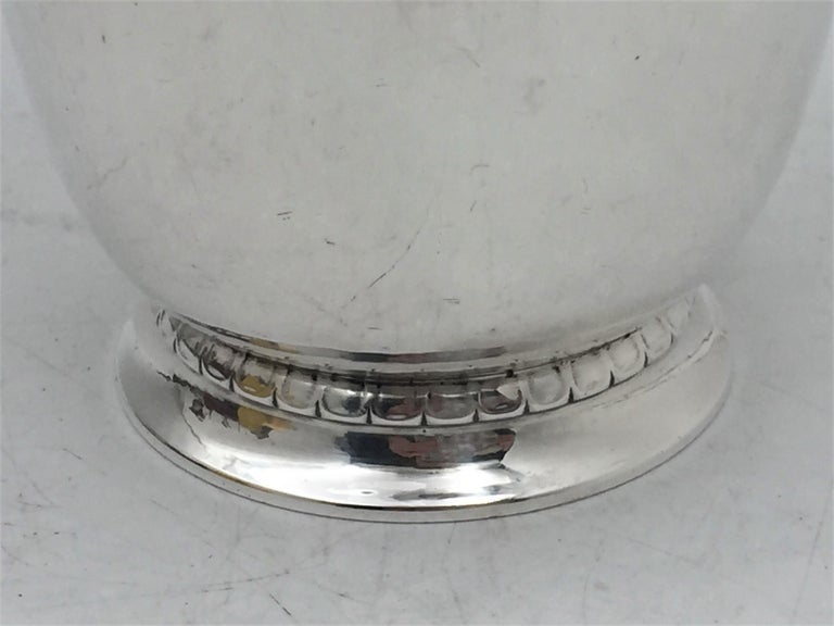 Jensen by Nielsen Hammered Sterling Silver 1930s Large Kiddush