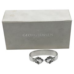 Georg Jensen by Rohde Sterling Silver Napkin Ring Holder in Acorn Pattern in Box